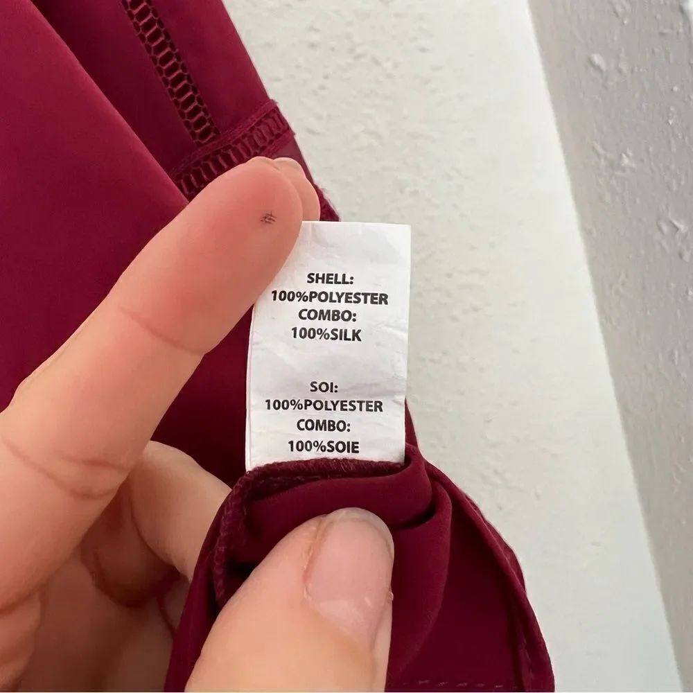 Ramy Brook Thea Off the Shoulder Long Sleeve Chiffon Blouse Top in Burgundy XS - Picture 8 of 8